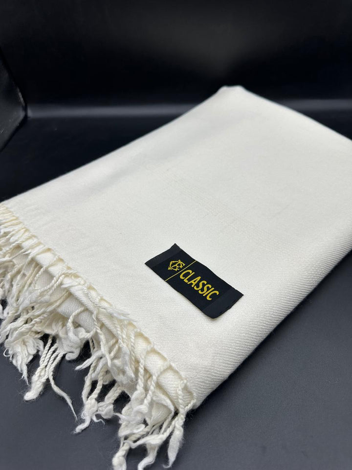 premium Australian Lamb Woolen plain white shawl